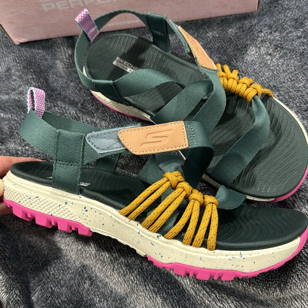 SKECHERS outdoor ultra Walk goga Mat Sandal Shoe Walking Green 140112 sz 6 NEW